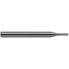 Harvey Tool - 1/64" Cut Diam, 1/8" Shank Diam, Solid Carbide Double Cut Square Burr - Exact Industrial Supply