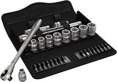 Wera - 3/8" Drive Standard Socket Set - 1/4 to 3/4" - Exact Industrial Supply