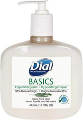 Dial - 16 oz Pump Bottle Liquid Soap - White Pearlescent, Rosemary & Mint Scent - Exact Industrial Supply