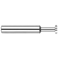 Harvey Tool - 5/8" Cut Diam, 1/4" Cut Width, 5/8" Shank, Straight-Tooth Woodruff Keyseat Cutter - Exact Industrial Supply