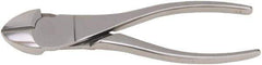 Aven - 7" OAL, 12 AWG Capacity, Diagonal Cutter - 3/4" Jaw Length x 5/8" Jaw Width, Oval Head, Stainless Steel Handle - Exact Industrial Supply