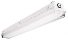 Cooper Lighting - 120 to 277 Volt, 32 Watt, Fluorescent Hazardous Location Light Fixture - Corrosion, Dust, Heat, Moisture & Weather Resistant, Fiberglass Housing, 97-13/16" Long x 7" Wide x 5" High - Exact Industrial Supply