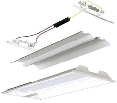 Cooper Lighting - 2 Lamp, 32 Watts, 2 x 2', Electronic Start Troffer Light Fixture Retrofit Kit - White Fluorescent Lamp - Exact Industrial Supply