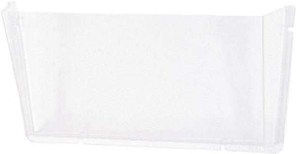 Deflect-o - 14-1/2" Wide x 6-1/2" High x 3" Deep Plastic Wall File - 1 Compartment, Clear - Exact Industrial Supply