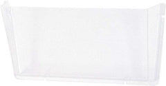 Deflect-o - 14-1/2" Wide x 6-1/2" High x 3" Deep Plastic Wall File - 1 Compartment, Clear - Exact Industrial Supply