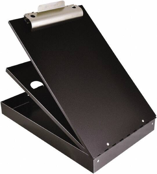 Saunders - 2-3/4" Long x 9" Wide, Clip Board - Black - Exact Industrial Supply