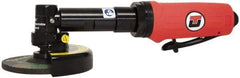 Universal Tool - 4" Wheel Diam, 14,000 RPM, Pneumatic Angle & Disc Grinder - 3/8-24 Spindle, 16 CFM, Rear Exhaust - Exact Industrial Supply