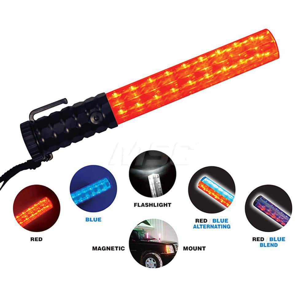 Road Safety Lights & Flares; Type: Light Baton/Traffic Baton; Bulb Type: LED; Bulb/Flare Color: Red; Blue; Body Material: ABS; Plastic; Battery Size: AA