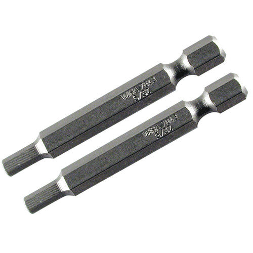 8.0MM 70MM OAL HEX POWER BIT 2/PK - Exact Industrial Supply