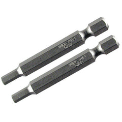 2.5MM 70MM OAL HEX POWER BIT 2/PK - Exact Industrial Supply