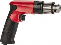 Sioux Tools - 3/8" Keyed Chuck - Pistol Grip Handle, 2,600 RPM, 11.8 LPS, 25 CFM, 0.6 hp - Exact Industrial Supply