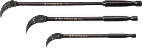 GearWrench - 3 Piece Pry Bar Set - Includes 8, 10 & 16" Lengths - Exact Industrial Supply