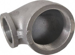 Made in USA - Size 3 x 2", Class 150, Malleable Iron Black Pipe Reducing Elbow - 300 psi, Threaded End Connection - Exact Industrial Supply