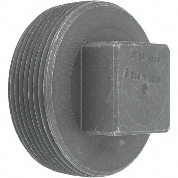 Made in USA - Size 3", Class 3,000, Forged Carbon Steel Black Pipe Square Plug - 3,000 psi, Threaded End Connection - Exact Industrial Supply
