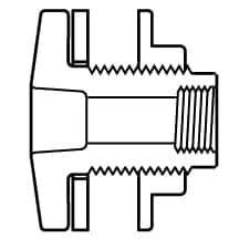 Value Collection - 1-1/4" CPVC Plastic Pipe Tank Adapter - Schedule 80, Soc x Fipt End Connections - Exact Industrial Supply