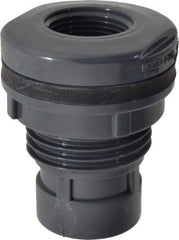 Value Collection - 1" PVC Plastic Pipe Tank Adapter - Schedule 80, FIPT x FIPT End Connections - Exact Industrial Supply