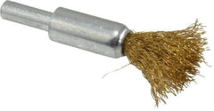 Value Collection - 1/2" Brush Diam, End Brush - Fine Grade, 1/4" Diam Shank, 20,000 Max RPM - Exact Industrial Supply