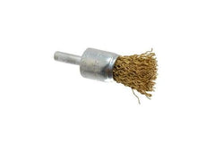 Value Collection - 3/4" Brush Diam, End Brush - Coarse Grade, 1/4" Diam Shank, 20,000 Max RPM - Exact Industrial Supply