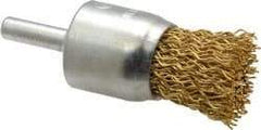 Value Collection - 1" Brush Diam, End Brush - Coarse Grade, 1/4" Diam Shank, 20,000 Max RPM - Exact Industrial Supply