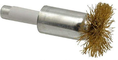 Value Collection - 1" Brush Diam, Flared End Brush - Fine Grade, 1/4" Diam Shank, 15,000 Max RPM - Exact Industrial Supply