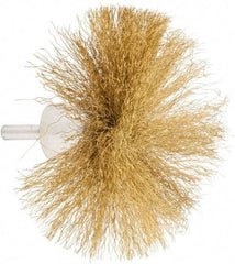 Value Collection - 4" Brush Diam, Flared End Brush - Fine Grade, 1/4" Diam Shank, 15,000 Max RPM - Exact Industrial Supply