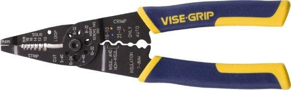 Irwin - Wire & Cable Strippers Type: Wire Stripper/Cutter/Crimper Maximum Capacity: 10 AWG - Exact Industrial Supply