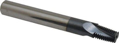 Carmex - 1/8-27 NPTF, 0.299" Cutting Diam, 3 Flute, Solid Carbide Helical Flute Thread Mill - Internal/External Thread, 0.43" LOC, 2-1/2" OAL, 5/16" Shank Diam - Exact Industrial Supply