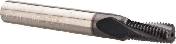 Carmex - 5/16-24 UNF, 0.26" Cutting Diam, 3 Flute, Solid Carbide Helical Flute Thread Mill - Internal Thread, 0.56" LOC, 2-1/2" OAL, 5/16" Shank Diam - Exact Industrial Supply