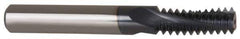Carmex - 7/16-14 UNC, 0.303" Cutting Diam, 3 Flute, Solid Carbide Helical Flute Thread Mill - Internal Thread, 0.82" LOC, 2-1/2" OAL, 5/16" Shank Diam - Exact Industrial Supply