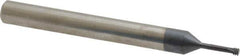 Carmex - M3x0.50 Metric Coarse, 0.093" Cutting Diam, 3 Flute, Solid Carbide Helical Flute Thread Mill - Internal Thread, 0.37" LOC, 2-1/2" OAL, 1/4" Shank Diam - Exact Industrial Supply