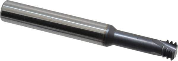 Carmex - M12x1.75 Metric Coarse, 0.354" Cutting Diam, 3 Flute, Solid Carbide Helical Flute Thread Mill - Internal Thread, 1.02" LOC, 3" OAL, 3/8" Shank Diam - Exact Industrial Supply