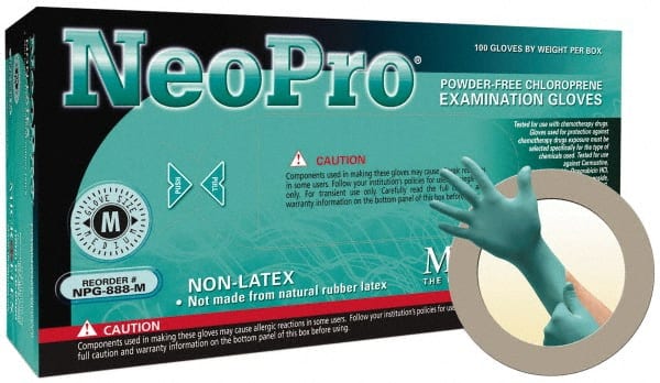 Microflex - Size M, Medical Grade, Powder Free Neoprene Disposable Gloves - Exact Industrial Supply