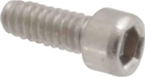 Value Collection - #0-80 UNF Hex Socket Drive, Socket Cap Screw - Grade 18-8 Stainless Steel, Uncoated, 5/32" Length Under Head - Exact Industrial Supply