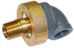 Barco - 3-1/2" Pipe, 3-1/2" Flange Thickness, 90° Casing, Straight Ball Swivel Joint - Bronze Ball & Nut with Iron Body, 340 psi Water, 240 psi Steam, Size Code 16, NPT Ends - Exact Industrial Supply