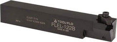 Tool-Flo - External Thread, Left Hand Cut, 3/4" Shank Width x 3/4" Shank Height Indexable Threading Toolholder - 4-1/2" OAL, FL 2R Insert Compatibility, FLE Toolholder, Series FLEL - Exact Industrial Supply