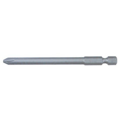 Phillips Power Bit. #00 × 90mm. Chrome-vanadium-molybdenum S2 modified tool steel. - Exact Industrial Supply