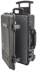 Pelican Products, Inc. - 13-13/16" Wide x 13-13/16" Deep x 9" High, Clamshell Hard Case - Black, Polypropylene - Exact Industrial Supply