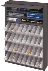 Durham - Storage Cabinet - Steel, 19" Wide x 4" Deep x 26-3/4" High, Gray - Exact Industrial Supply