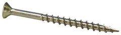 Value Collection - #6 Flat Head, Square Drive Stainless Steel Deck Screw - 1-5/8" OAL, Grade 305, Type 17 Point - Exact Industrial Supply