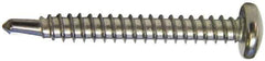 Value Collection - #12, Pan Head, Phillips Drive, 1-1/2" Length Under Head, #3 Point, Self Drilling Screw - Grade 410 Stainless Steel - Exact Industrial Supply