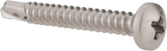 Value Collection - #10, Pan Head, Phillips Drive, 1-1/2" Length Under Head, #3 Point, Self Drilling Screw - Grade 410 Stainless Steel - Exact Industrial Supply