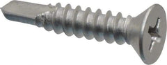 Value Collection - #10, Flat Head, Phillips Drive, 1" OAL, #3 Point, Self Drilling Screw - Grade 410 Stainless Steel - Exact Industrial Supply