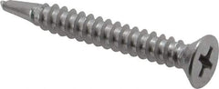 Value Collection - #10, Flat Head, Phillips Drive, 1-1/2" OAL, #3 Point, Self Drilling Screw - Grade 410 Stainless Steel - Exact Industrial Supply