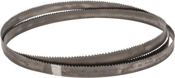 Starrett - 3 to 4 TPI, 15' 8" Long x 1-1/4" Wide x 0.042" Thick, Welded Band Saw Blade - Bi-Metal, Toothed Edge, Modified Tooth Set, Contour Cutting - Exact Industrial Supply