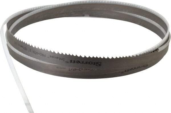Starrett - 3 to 4 TPI, 11' 6" Long x 1" Wide x 0.035" Thick, Welded Band Saw Blade - Bi-Metal, Toothed Edge, Modified Tooth Set, Contour Cutting - Exact Industrial Supply