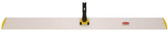 Rubbermaid - 48.1" Long x 3-1/2" Wide Aluminum Dust Mop Frame - Yellow, Quick Connect - Exact Industrial Supply