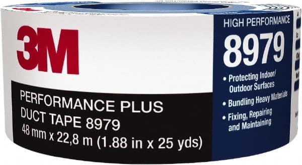 3M - 60 Yd x 24mm x 12.1 mil Blue Duct Tape - Exact Industrial Supply