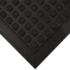 Wearwell - 5' Long x 2' Wide x 5/8" Thick, Anti-Fatigue Modular Matting Ramp Edge - Male, 1 Interlocking Side, Black, For Dry Areas, Series 502 - Exact Industrial Supply