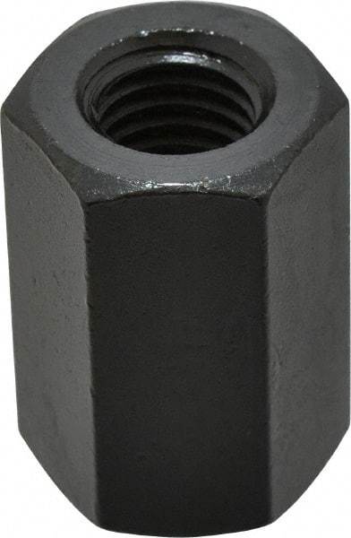 Gibraltar - 5/8-11 UNC, 1-5/8" OAL Steel Standard Coupling Nut - Black Oxide Coated, 1-1/16" Width Across Flats - Exact Industrial Supply