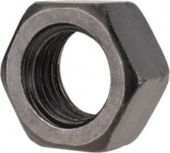 Gibraltar - 1-8 UNC Steel Right Hand Heavy Hex Nut - 1-1/2" Across Flats, 55/64" High, Black Oxide Finish - Exact Industrial Supply